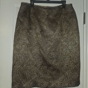 Elegant Brown Textured Skirt
